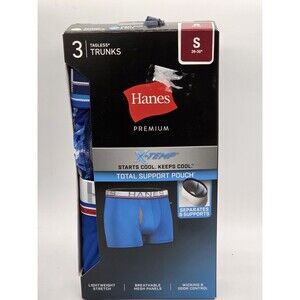 NEW Mens 4-Pack Hanes X-Temp Support Pouch Tagless Trunks Regular Length S